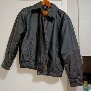 Black Used Bomber-Style Jacket